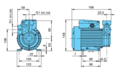 Calpeda CT61 Peripheral Booster Pump 415V -Electro Mechenical Shop ct dimensions