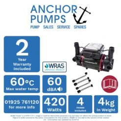 Grundfos STR2-2.0 C Twin Impeller Regenerative Shower Booster Pump (x4 Hoses Inc.) -Electro Mechenical Shop gfet43ty