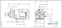 Lowara P 16 Cast Iron Peripheral Booster Pump 415V 5 Lowara P 16 Cast Iron Peripheral Booster Pump 415V -Electro Mechenical Shop p series dimension 3