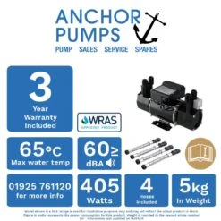 Stuart Turner Showermate S1.8 Bar Standard Positive Head Twin Pump 240V (Replaced With ShowerMateS2.0 Bar Twin 47343) -Electro Mechenical Shop s1.8 46407