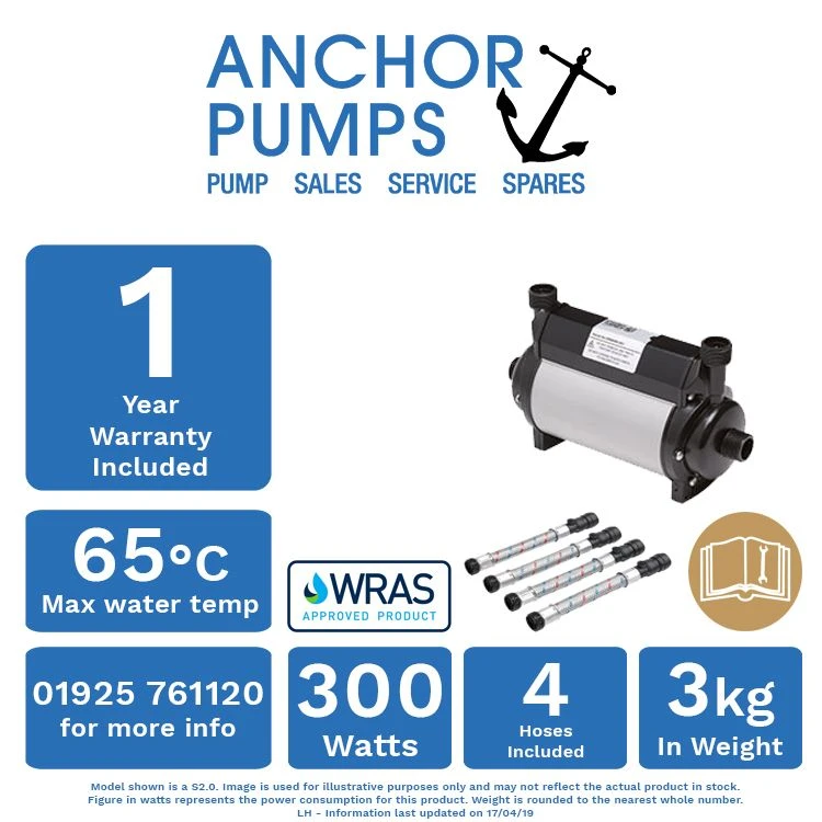Stuart Turner TechFlo TP S2.0 Bar Twin Positive Shower Pump 'Whisper Quiet' Range 240V 2 Stuart Turner TechFlo TP S2.0 Bar Twin Positive Shower Pump 'Whisper Quiet' Range 240V - Image 2