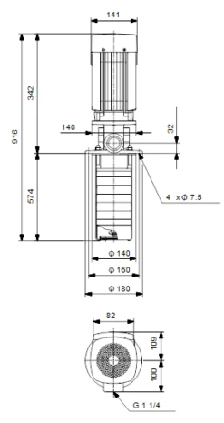 Grundfos MTR 1S 25/25 A W A HUUV 0.75kW Stainless Steel Vertical Immersible Pump 415v -Electro Mechenical Shop sbcreenshot product selection classic.grundfos.com 2021.01.19 11 28 16