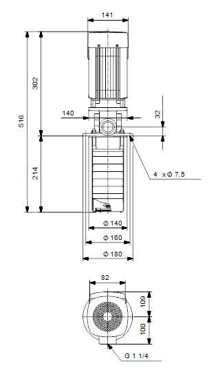 Grundfos MTR 1 5/5 A W A HUUV 0.37kW Stainless Steel Vertical Immersible Pump 415v 3 Grundfos MTR 1 5/5 A W A HUUV 0.37kW Stainless Steel Vertical Immersible Pump 415v - Image 3