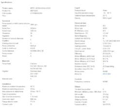 Grundfos MTR 1 30/30 A W A HUUV 1.5kW Stainless Steel Vertical Immersible Pump 415v -Electro Mechenical Shop sbcreenshot product selection classic.grundfos.com 2021.01.20 15 15 20