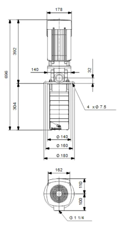 Grundfos MTR 8 5/5-1 A W A HUUV 1.5kW Stainless Steel Vertical Immersible Pump 415v -Electro Mechenical Shop sbcreenshot product selection classic.grundfos.com 2021.01.23 10 08 29