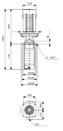 Grundfos MTR 20 14/14 A W A HUUV 15kW Stainless Steel Vertical Immersible Pump 415v 3 Grundfos MTR 20 14/14 A W A HUUV 15kW Stainless Steel Vertical Immersible Pump 415v - Image 3