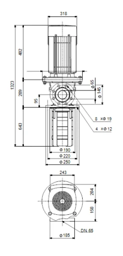 Grundfos MTR 32 8/8 A W A HUUV 15kW Stainless Steel Vertical Immersible Pump 415v -Electro Mechenical Shop sbcreenshot product selection classic.grundfos.com 2021.01.27 15 35 22