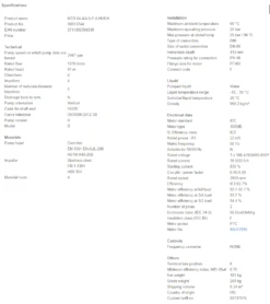 Grundfos MTR 64 4/4 A F A HUUV 22kW Stainless Steel Vertical Immersible Pump 415v -Electro Mechenical Shop sbcreenshot product selection classic.grundfos.com 2021.01.30 09 02 45