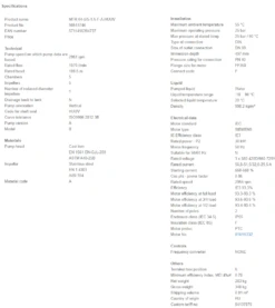 Grundfos MTR 64 5/5-1 A F A HUUV 30kW Stainless Steel Vertical Immersible Pump 415v -Electro Mechenical Shop sbcreenshot product selection classic.grundfos.com 2021.01.30 09 26 17