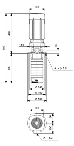 Grundfos MTR 8 10/10-1 A W A HUUV 3kW Stainless Steel Vertical Immersible Pump 415v -Electro Mechenical Shop scbreenshot product selection classic.grundfos.com 2021.01.23 11 28 49