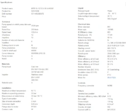 Grundfos MTR 15 12/12 A W A HUUV 11kW Stainless Steel Vertical Immersible Pump 415v -Electro Mechenical Shop scbreenshot product selection classic.grundfos.com 2021.01.26 09 47 00