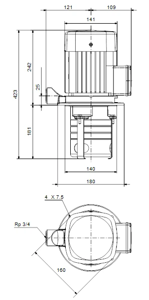 Grundfos MTH 2 5/5 A W A AQQV 0.75kW Stainless Steel Immersible Pump 415v 3 Grundfos MTH 2 5/5 A W A AQQV 0.75kW Stainless Steel Immersible Pump 415v - Image 3
