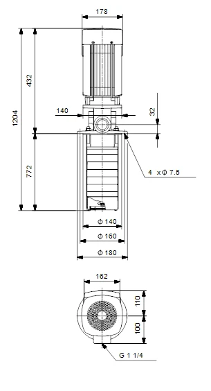 Grundfos MTR 1 36/36 A W A HUUV 2.2kW Stainless Steel Vertical Immersible Pump 415v 3 Grundfos MTR 1 36/36 A W A HUUV 2.2kW Stainless Steel Vertical Immersible Pump 415v - Image 3