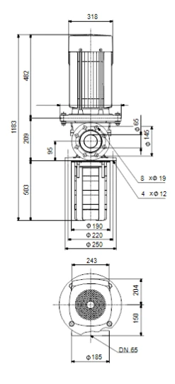Grundfos MTR 32 6/6 A W A HUUV 11kW Stainless Steel Vertical Immersible Pump 415v -Electro Mechenical Shop sccreenshot product selection classic.grundfos.com 2021.01.27 13 56 26