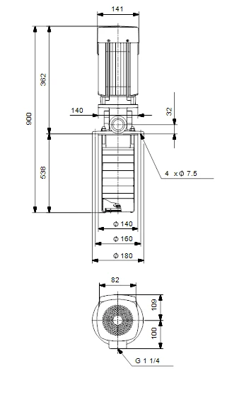 Grundfos MTR 1 23/23 A W A HUUV 1.1kW Stainless Steel Vertical Immersible Pump 415v 3 Grundfos MTR 1 23/23 A W A HUUV 1.1kW Stainless Steel Vertical Immersible Pump 415v - Image 3