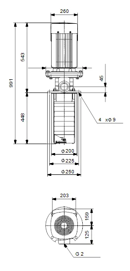 Grundfos MTR 15 8/8 A W A HUUV 7.5kW Stainless Steel Vertical Immersible Pump 415v 3 Grundfos MTR 15 8/8 A W A HUUV 7.5kW Stainless Steel Vertical Immersible Pump 415v - Image 3