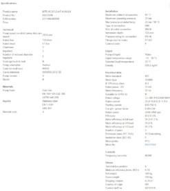 Grundfos MTR 45 3/3-2 A F A HUUV 11kW Stainless Steel Vertical Immersible Pump 415v -Electro Mechenical Shop scereenshot product selection classic.grundfos.com 2021.01.28 10 42 05