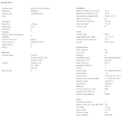 Grundfos MTH 4 2/1 A W A AQQV 0.55kW Stainless Steel Immersible Pump 415v -Electro Mechenical Shop scmreenshot product selection classic.grundfos.com 2021.02.03 09 38 04