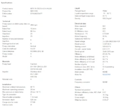 Grundfos MTR 1S 23/23 A W A HUUV 0.75kW Stainless Steel Vertical Immersible Pump 415v -Electro Mechenical Shop scnreenshot product selection classic.grundfos.com 2021.01.19 11 23 34