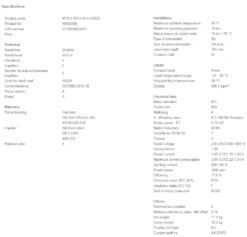 Grundfos MTH 2 5/5 A W A AQQV 0.75kW Stainless Steel Immersible Pump 415v 7 Grundfos MTH 2 5/5 A W A AQQV 0.75kW Stainless Steel Immersible Pump 415v -Electro Mechenical Shop scnreenshot product selection classic.grundfos.com 2021.02.02 15 15 18