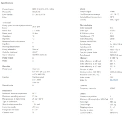 Grundfos MTR 8 12/12 A W A HUUV 4kW Stainless Steel Vertical Immersible Pump 415v -Electro Mechenical Shop scpreenshot product selection classic.grundfos.com 2021.01.23 11 57 44