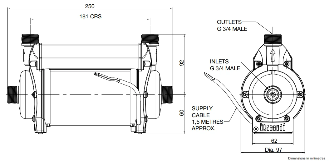 Stuart Turner TechFlo TP S2.0 Bar Twin Positive Shower Pump 'Whisper Quiet' Range 240V 4 Stuart Turner TechFlo TP S2.0 Bar Twin Positive Shower Pump 'Whisper Quiet' Range 240V - Image 4