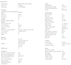 Grundfos MTRE 3 19/19 HS W A HUUV 7.5kW Stainless Steel Variable Speed Vertical Immersible Pump 415v -Electro Mechenical Shop scrheenshot product selection classic.grundfos.com 2021.02.06 11 52 41