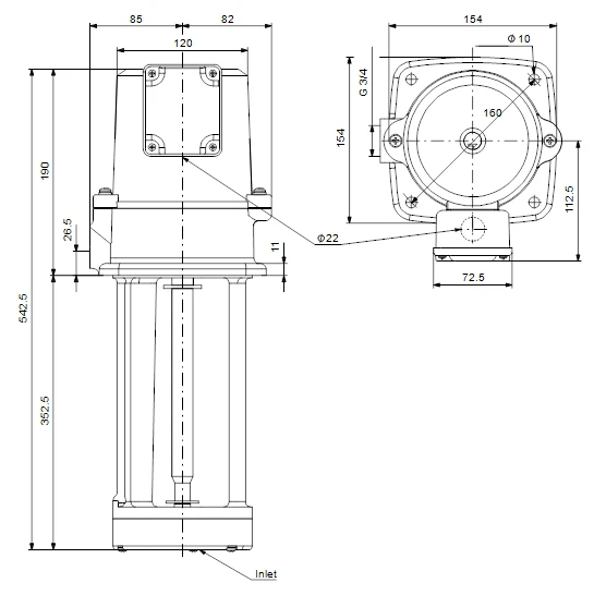 Grundfos MTA 90-350 A W A B Flanged Mounted Immersible Pump With Bottom Suction Inlet 3 Grundfos MTA 90-350 A W A B Flanged Mounted Immersible Pump With Bottom Suction Inlet - Image 3