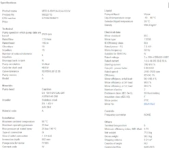 Grundfos MTR 8 19/19 A W A HUUV 7.5kW Stainless Steel Vertical Immersible Pump 415v -Electro Mechenical Shop scrreenshot product selection classic.grundfos.com 2021.01.25 07 50 48