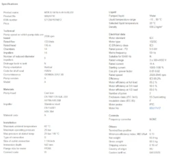 Grundfos MTR 8 14/14 A W A HUUV 5.5kW Stainless Steel Vertical Immersible Pump 415v -Electro Mechenical Shop sctreenshot product selection classic.grundfos.com 2021.01.25 06 48 19