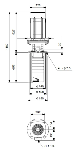 Grundfos MTR 8 18/18 A W A HUUV 5.5kW Stainless Steel Vertical Immersible Pump 415v 3 Grundfos MTR 8 18/18 A W A HUUV 5.5kW Stainless Steel Vertical Immersible Pump 415v - Image 3