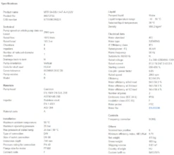 Grundfos MTR 64 8/8-1 A F A HUUV 45kW Stainless Steel Vertical Immersible Pump 415v -Electro Mechenical Shop scvreenshot product selection classic.grundfos.com 2021.01.30 10 26 00