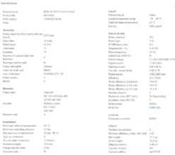 Grundfos MTR 1S 11/11 A W A HUUV 0.37kW Stainless Steel Vertical Immersible Pump 415v -Electro Mechenical Shop scwreenshot product selection classic.grundfos.com 2021.01.18 16 35 41