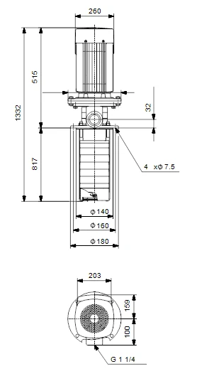 Grundfos MTR 8 24/24 A W A HUUV 7.5kW Stainless Steel Vertical Immersible Pump 415v 3 Grundfos MTR 8 24/24 A W A HUUV 7.5kW Stainless Steel Vertical Immersible Pump 415v - Image 3