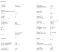 Grundfos MTR 15 17/17 A W A HUUV 15kW Stainless Steel Vertical Immersible Pump 415v -Electro Mechenical Shop secreenshot product selection classic.grundfos.com 2021.01.26 11 58 08