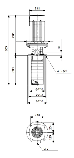 Grundfos MTR 15 10/10 A W A HUUV 11kW Stainless Steel Vertical Immersible Pump 415v 3 Grundfos MTR 15 10/10 A W A HUUV 11kW Stainless Steel Vertical Immersible Pump 415v - Image 3