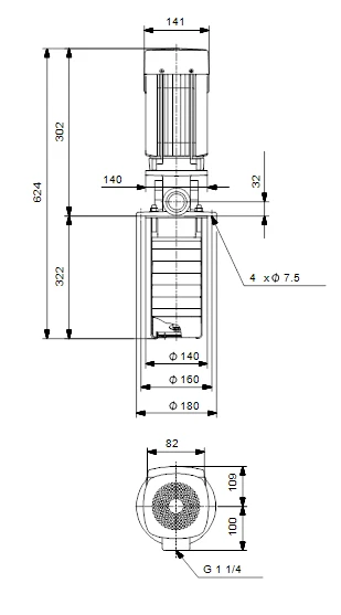 Grundfos MTR 1 11/11 A W A HUUV 0.55kW Stainless Steel Vertical Immersible Pump 415v 3 Grundfos MTR 1 11/11 A W A HUUV 0.55kW Stainless Steel Vertical Immersible Pump 415v - Image 3