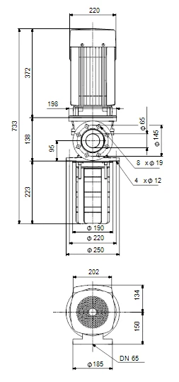 Grundfos MTR 32 2/2 A W A HUUV 4kW Stainless Steel Vertical Immersible Pump 415v 3 Grundfos MTR 32 2/2 A W A HUUV 4kW Stainless Steel Vertical Immersible Pump 415v - Image 3
