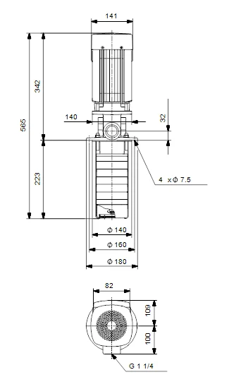 Grundfos MTR 8 2/2 A W A HUUV 0.75kW Stainless Steel Vertical Immersible Pump 415v 3 Grundfos MTR 8 2/2 A W A HUUV 0.75kW Stainless Steel Vertical Immersible Pump 415v - Image 3