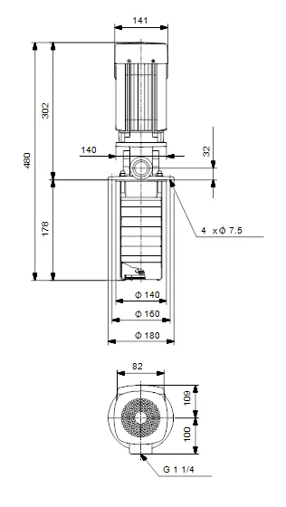 Grundfos MTR 1S 3/3 A W A HUUV 0.37kW Stainless Steel Vertical Immersible Pump 415v 3 Grundfos MTR 1S 3/3 A W A HUUV 0.37kW Stainless Steel Vertical Immersible Pump 415v - Image 3