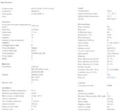 Grundfos MTR 8 10/10-1 A W A HUUV 3kW Stainless Steel Vertical Immersible Pump 415v -Electro Mechenical Shop smcreenshot product selection classic.grundfos.com 2021.01.23 11 29 07