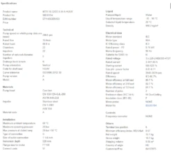 Grundfos MTR 1S 22/22 A W A HUUV 0.75kW Stainless Steel Vertical Immersible Pump 415v -Electro Mechenical Shop sncreenshot product selection classic.grundfos.com 2021.01.19 11 01 01