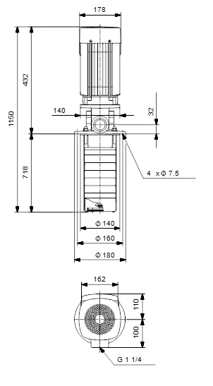 Grundfos MTR 1 33/33 A W A HUUV 2.2kW Stainless Steel Vertical Immersible Pump 415v 3 Grundfos MTR 1 33/33 A W A HUUV 2.2kW Stainless Steel Vertical Immersible Pump 415v - Image 3