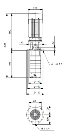 Grundfos MTR 8 1/1 A W A HUUV 0.37kW Stainless Steel Vertical Immersible Pump 415v -Electro Mechenical Shop sncreenshot product selection classic.grundfos.com 2021.01.23 08 42 12