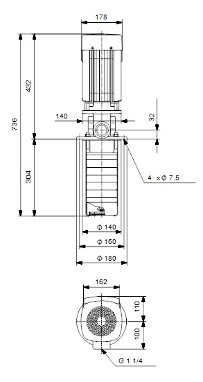 Grundfos MTR 8 5/5 A W A HUUV 2.2kW Stainless Steel Vertical Immersible Pump 415v 3 Grundfos MTR 8 5/5 A W A HUUV 2.2kW Stainless Steel Vertical Immersible Pump 415v - Image 3