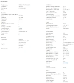 Grundfos MTR 45 7/7 A F A HUUV 30kW Stainless Steel Vertical Immersible Pump 415v -Electro Mechenical Shop sncreenshot product selection classic.grundfos.com 2021.01.28 13 42 34