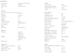 Grundfos SPK 2 19/19 A W A AUUV 0.75kW Stainless Steel Immersible Pump 415v -Electro Mechenical Shop sncreenshot product selection classic.grundfos.com 2021.02.02 07 53 18