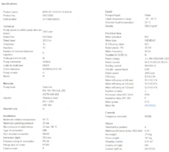 Grundfos MTR 32 13/13 A W A HUUV 30kW Stainless Steel Vertical Immersible Pump 415v -Electro Mechenical Shop spcreenshot product selection classic.grundfos.com 2021.01.28 07 15 15
