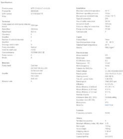 Grundfos MTR 32 6/6 A W A HUUV 11kW Stainless Steel Vertical Immersible Pump 415v -Electro Mechenical Shop sqcreenshot product selection classic.grundfos.com 2021.01.27 13 56 56