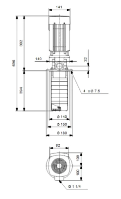 Grundfos MTR 1S 15/15 A W A HUUV 0.55kW Stainless Steel Vertical Immersible Pump 415v -Electro Mechenical Shop srcreenshot product selection classic.grundfos.com 2021.01.19 10 02 55